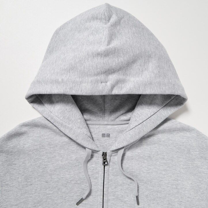 herr uniqlo sweat zipped hoodie grå