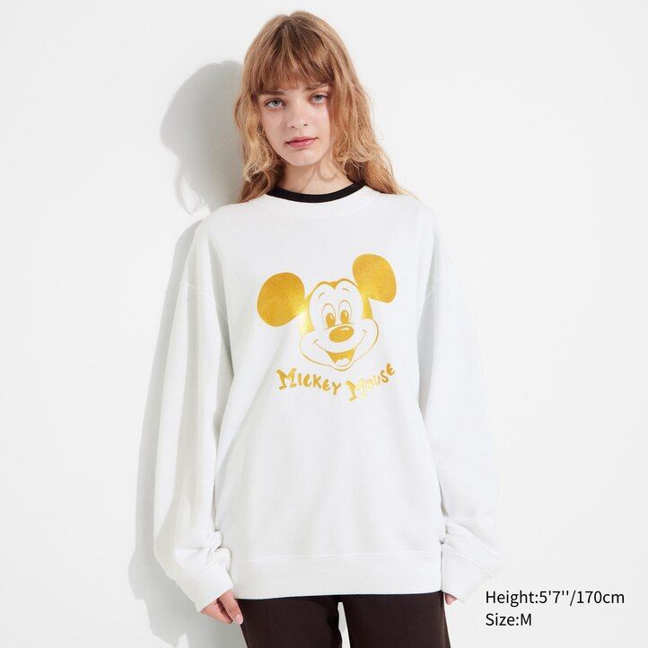 vit uniqlo mickey shines ut graphic sweatshirt herrtröja