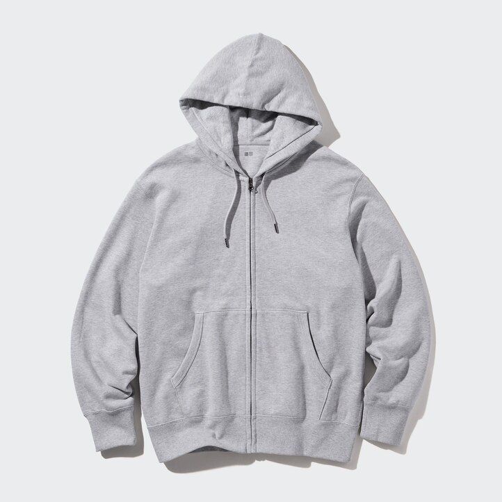 uniqlo sweat zipped herrhuvtröja blå