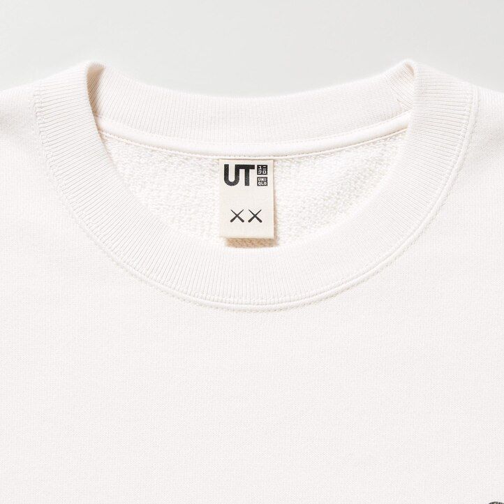 uniqlo kaws ut graphic sweatshirt herrluvtröja vit