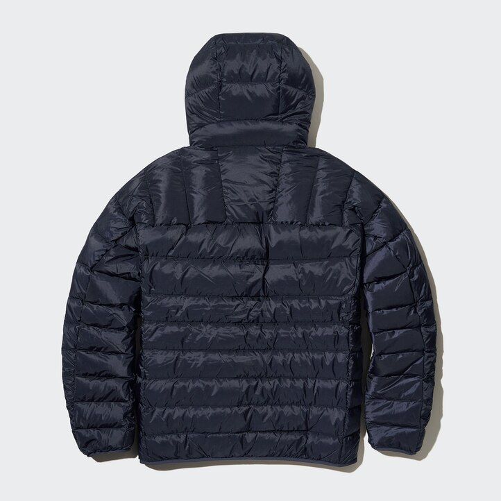 svarta uniqlo ultra light down 3d cut-jackor för män