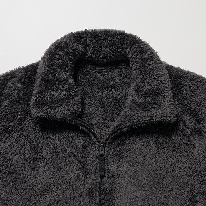 vita uniqlo fluffiga fleecejackor med dragkedja för herrar