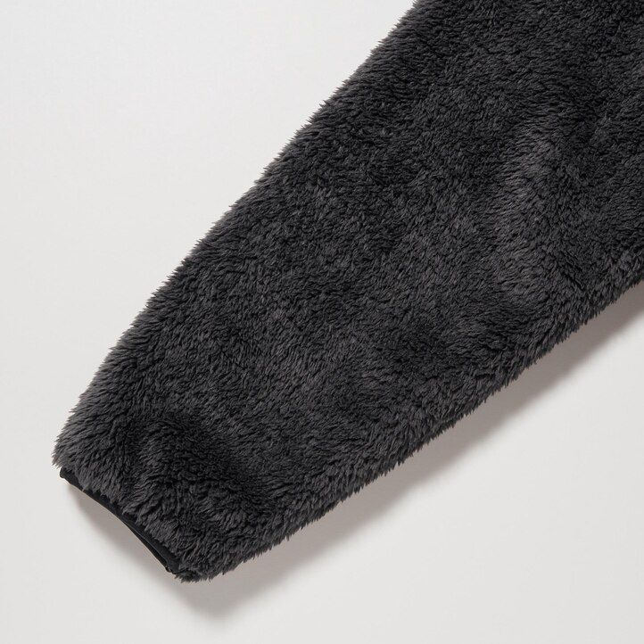 vita uniqlo fluffiga fleecejackor med dragkedja för herrar