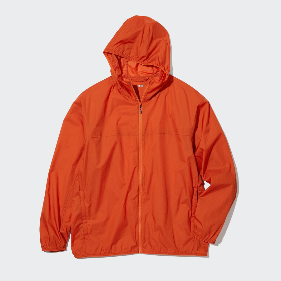 uniqlo uv-skyddande fickjackor för herrar orange