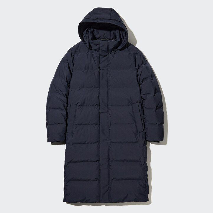 svarta uniqlo sömlösa dunjackor för män