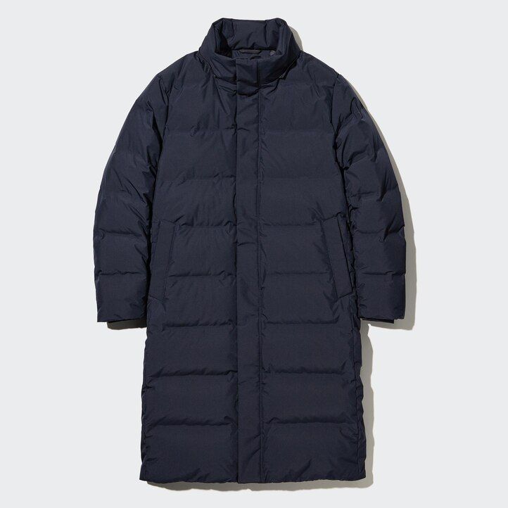 svarta uniqlo sömlösa dunjackor för män