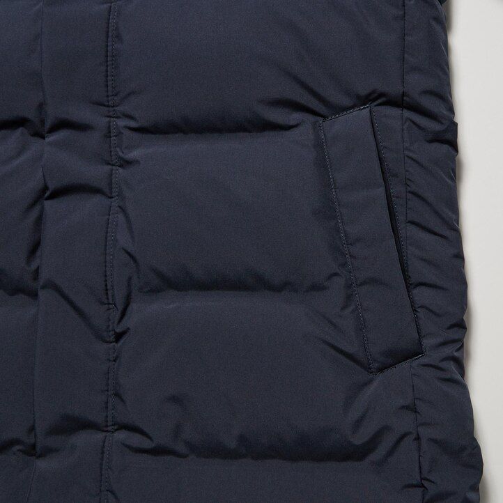 svarta uniqlo sömlösa dunjackor för män