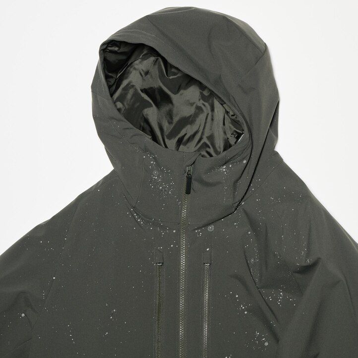 uniqlo hybrid dunjackor med 3d-snitt för män mörkgrå