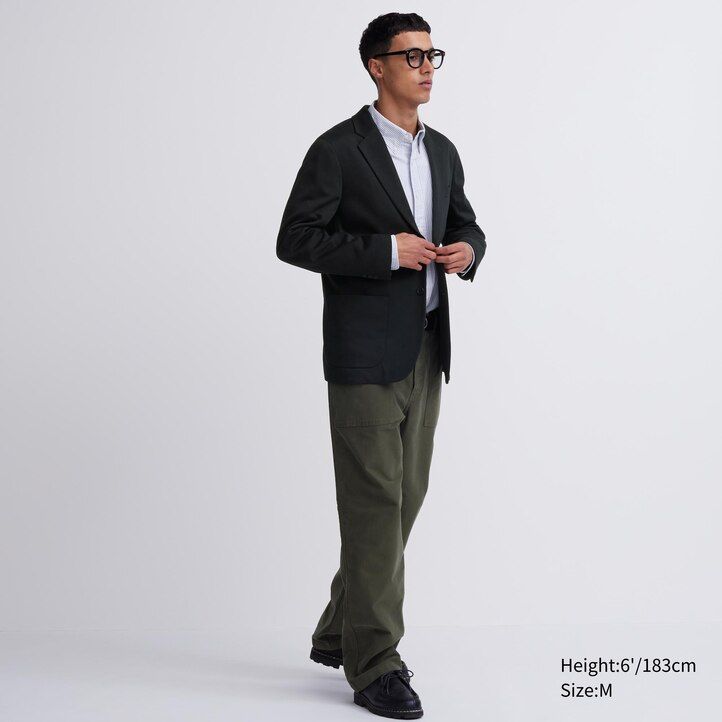 mörkgrå uniqlo comfort jackor för män