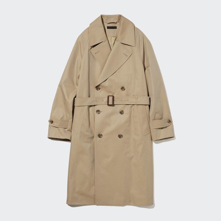 marinblå uniqlo trenchjackor för män