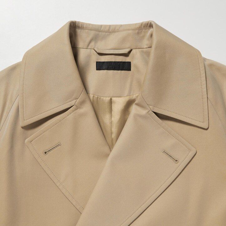 marinblå uniqlo trenchjackor för män