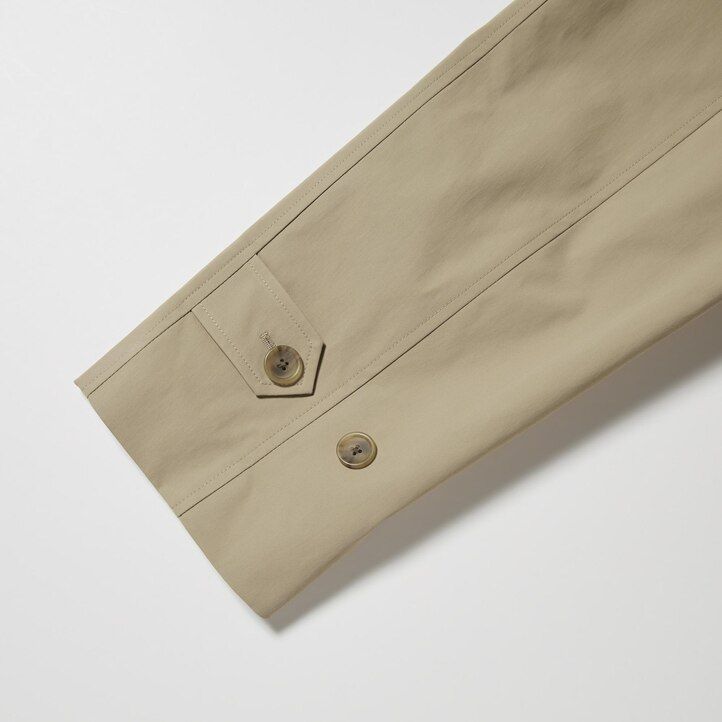 beige uniqlo two way enkelknäppta herrjackor