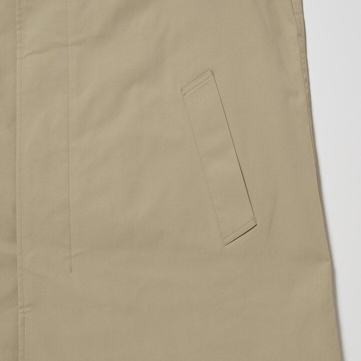 beige uniqlo two way enkelknäppta herrjackor