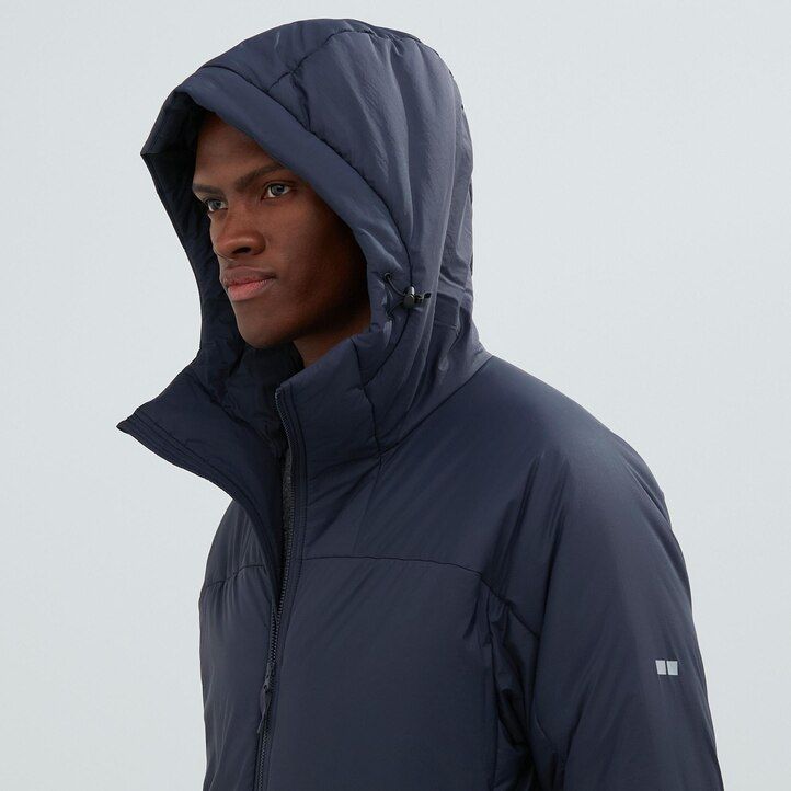 svarta uniqlo light warm vadderade herrjackor
