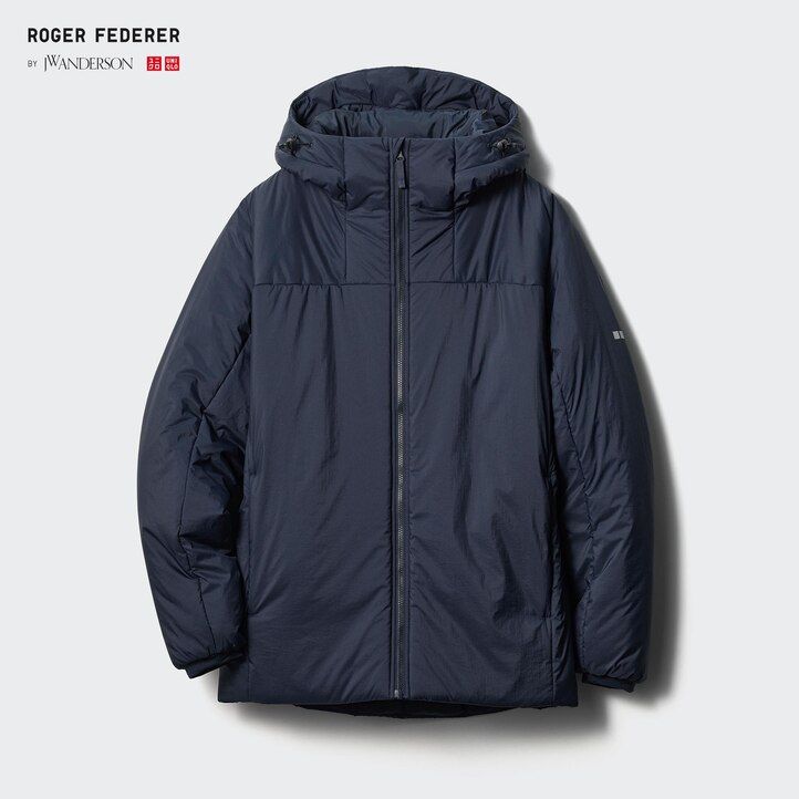 svarta uniqlo light warm vadderade herrjackor
