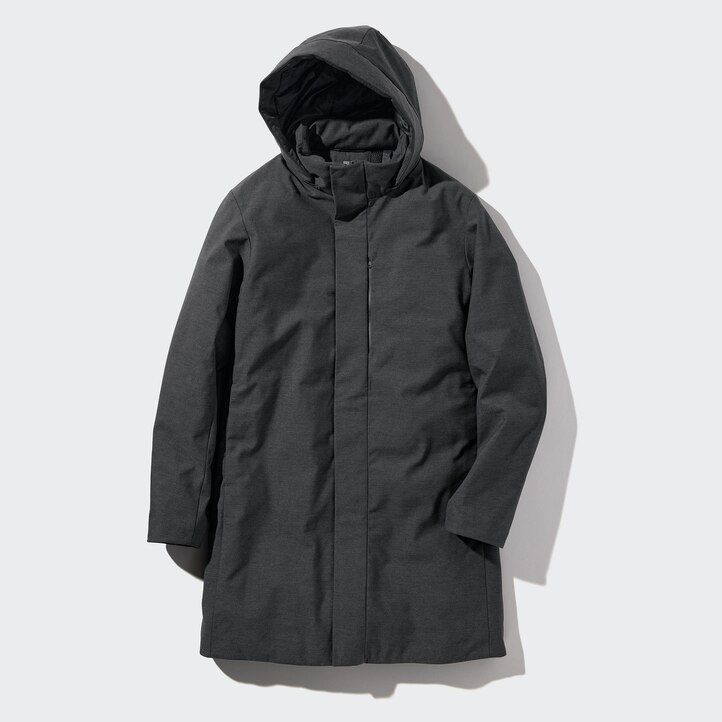 mörkgrå uniqlo hybrid dunjackor för herr