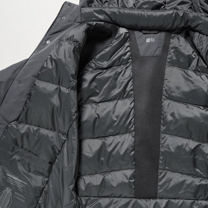 uniqlo hybrid dunjackor svarta herr