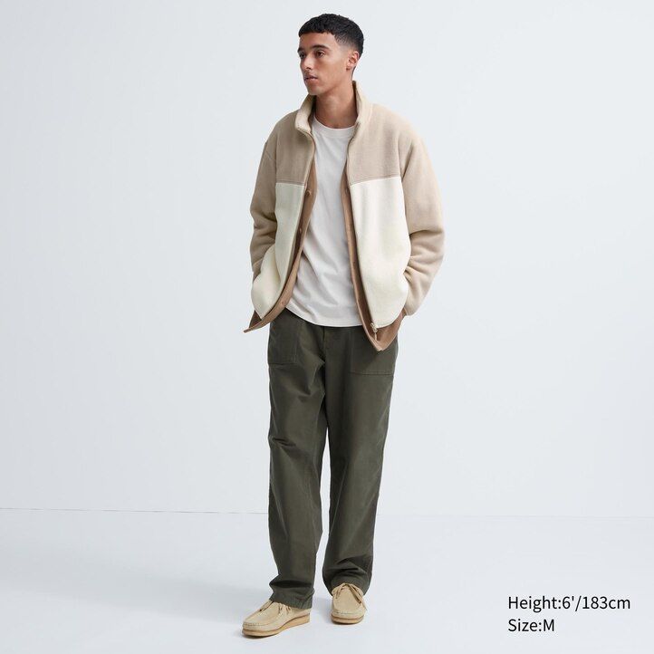 uniqlo fleece zipless herrjackor grå