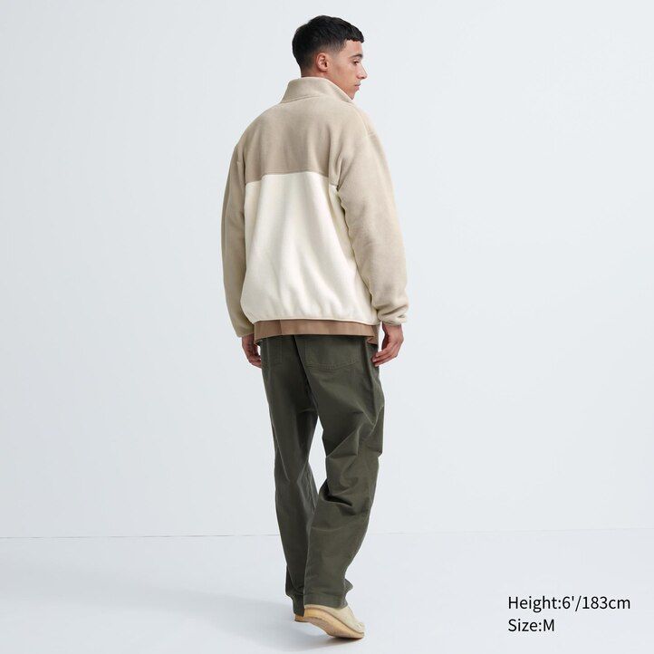 uniqlo fleece zipless herrjackor grå