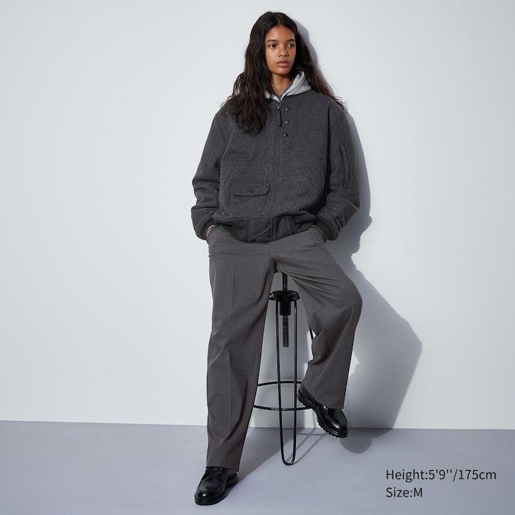 uniqlo heattech varm vadderad blouson herrjackor mörkgrå