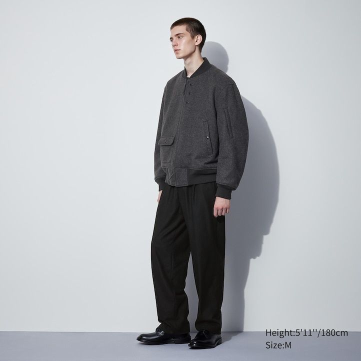uniqlo heattech varm vadderad blouson herrjackor mörkgrå