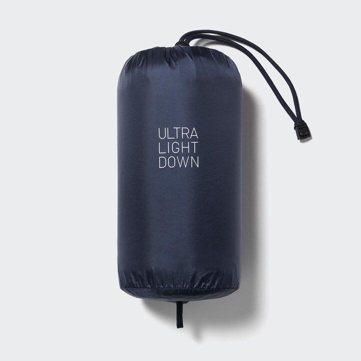 marinblå uniqlo ultra light dunjackor för herr