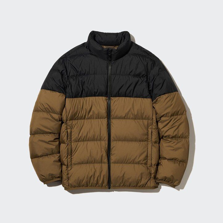 bruna uniqlo ultra light down 3d cut-jackor för män