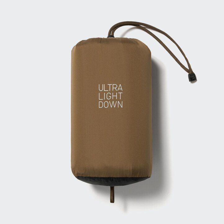 bruna uniqlo ultra light down 3d cut-jackor för män