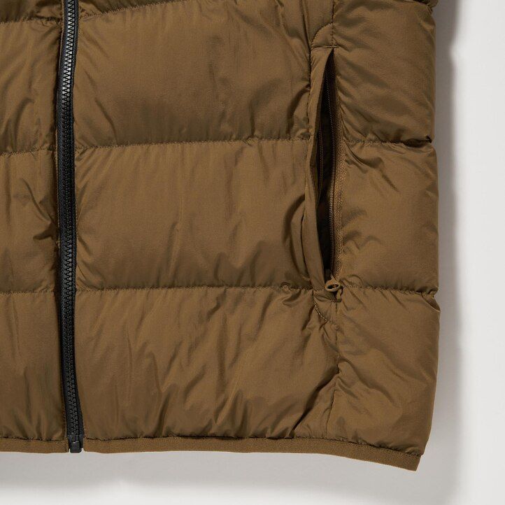 bruna uniqlo ultra light down 3d cut-jackor för män