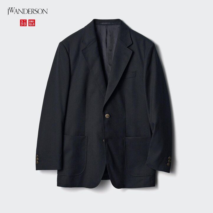 uniqlo skräddarsydda jackor marinblå för män