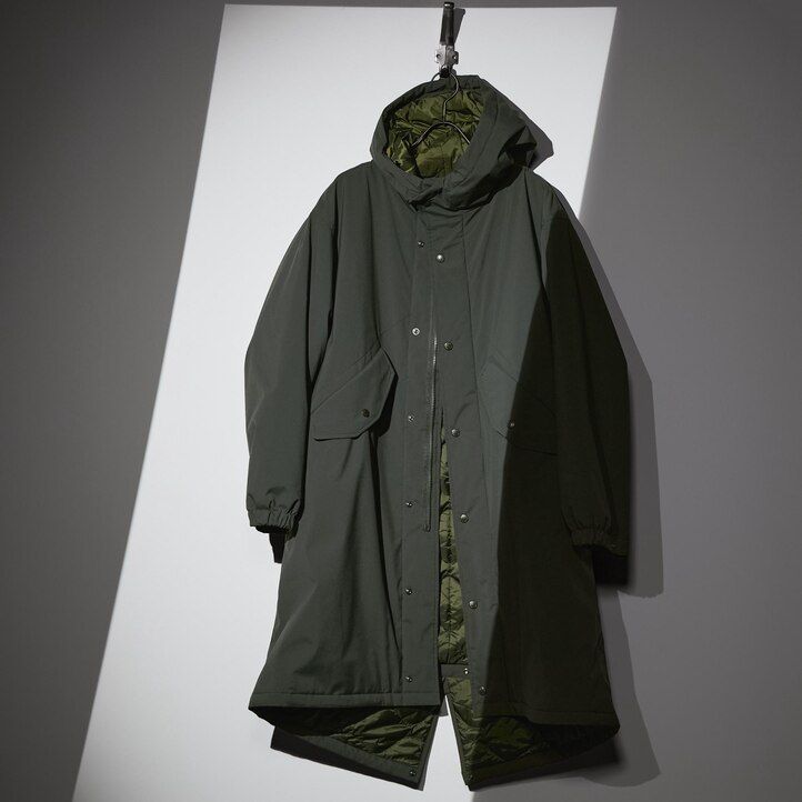 mörkgrå uniqlo heattech varma vadderade jackor för herr
