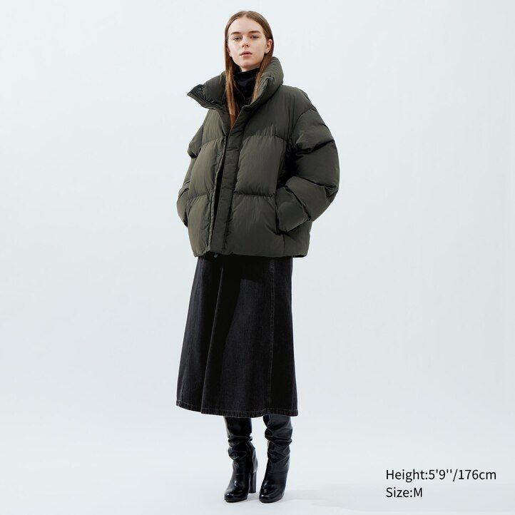 uniqlo vadderade volym herrjackor beige