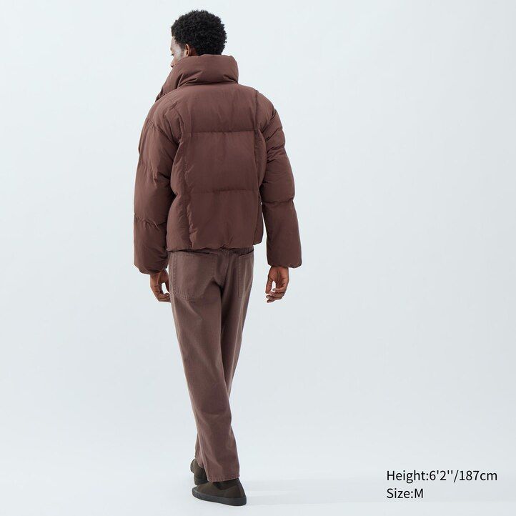 uniqlo vadderade volym herrjackor beige