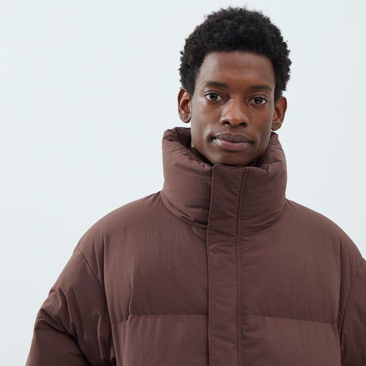 uniqlo vadderade volym herrjackor beige