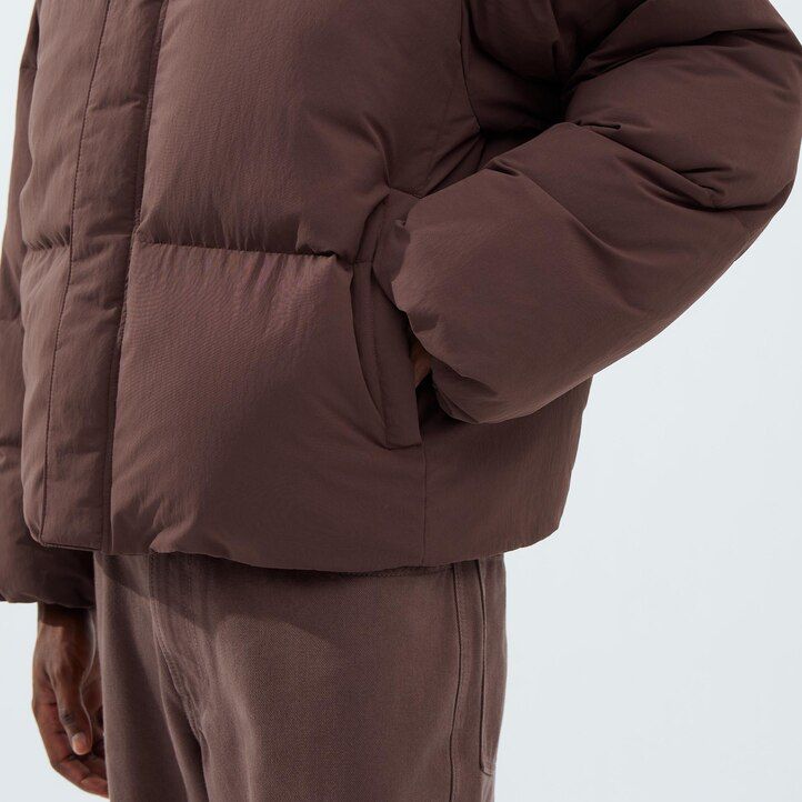 uniqlo vadderade volym herrjackor beige