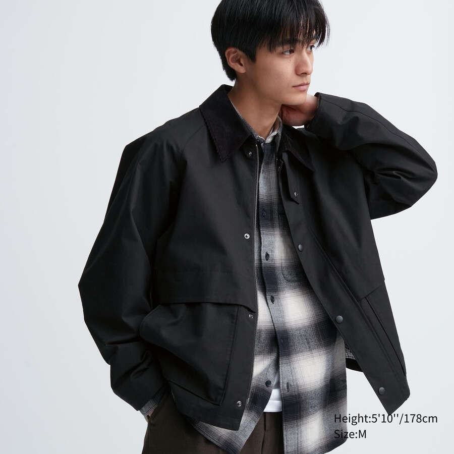 uniqlo utility blousonjackor svarta herr