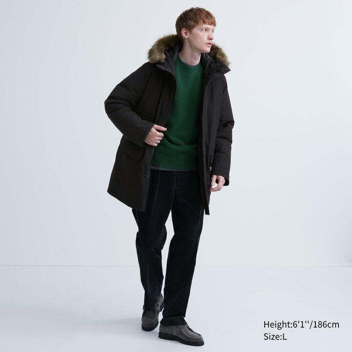 uniqlo ultra warm hybrid dunjackor svarta herr