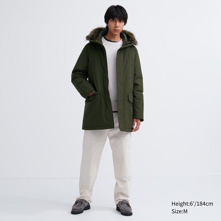 uniqlo ultra warm hybrid dunjackor svarta herr