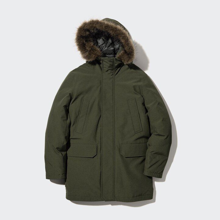 uniqlo ultra warm hybrid dunjackor svarta herr
