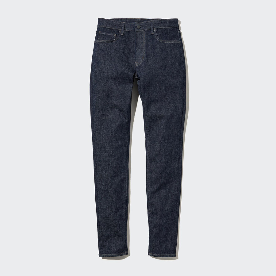blå uniqlo ultra stretch skinny fit herrjeans