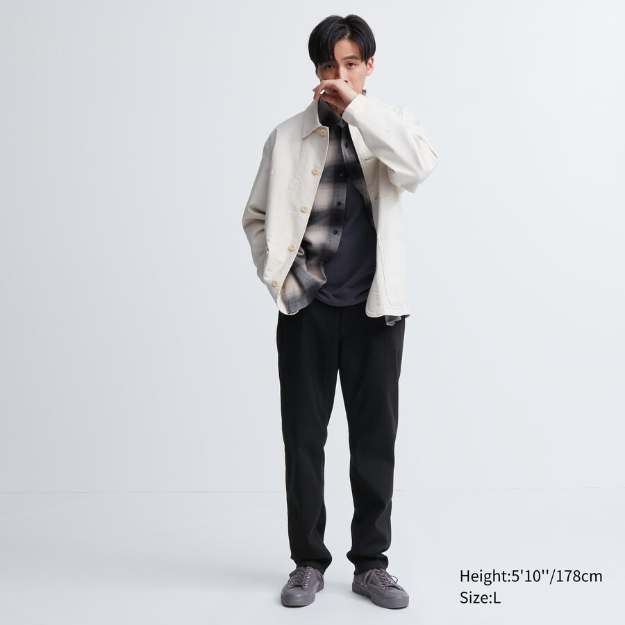 uniqlo ezy ultra stretch soft herrjeans svarta