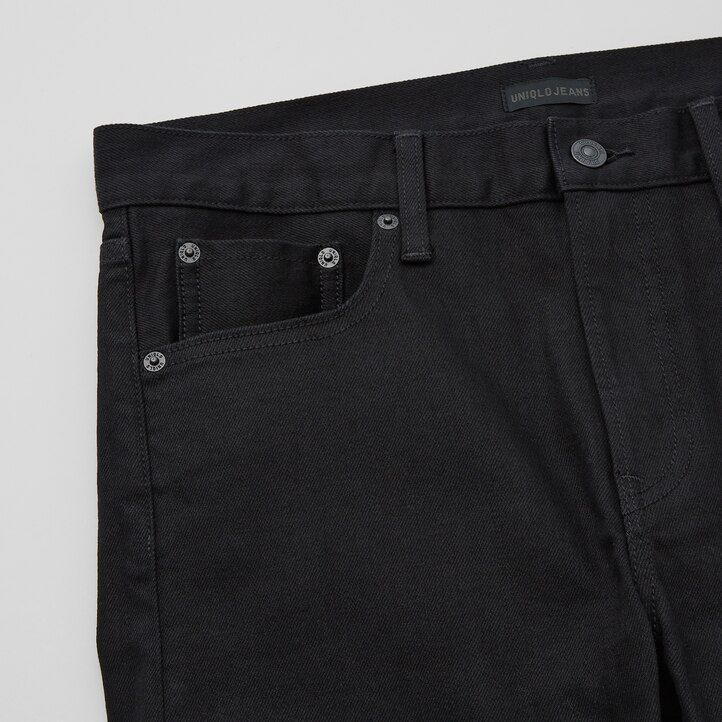 uniqlo selvedge stretch slim fit säsongen 2021 herrjeans marinblå