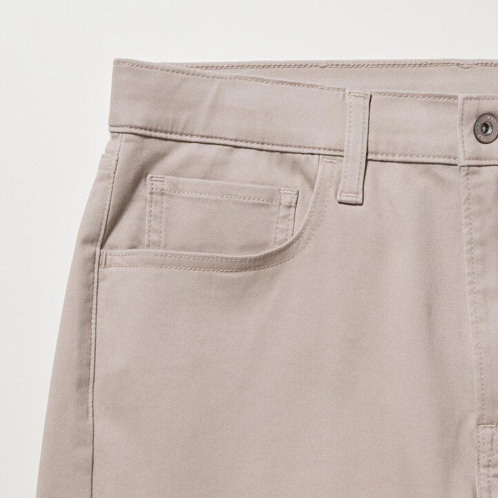 beige uniqlo ultra stretch skinny fit herrjeans i färg