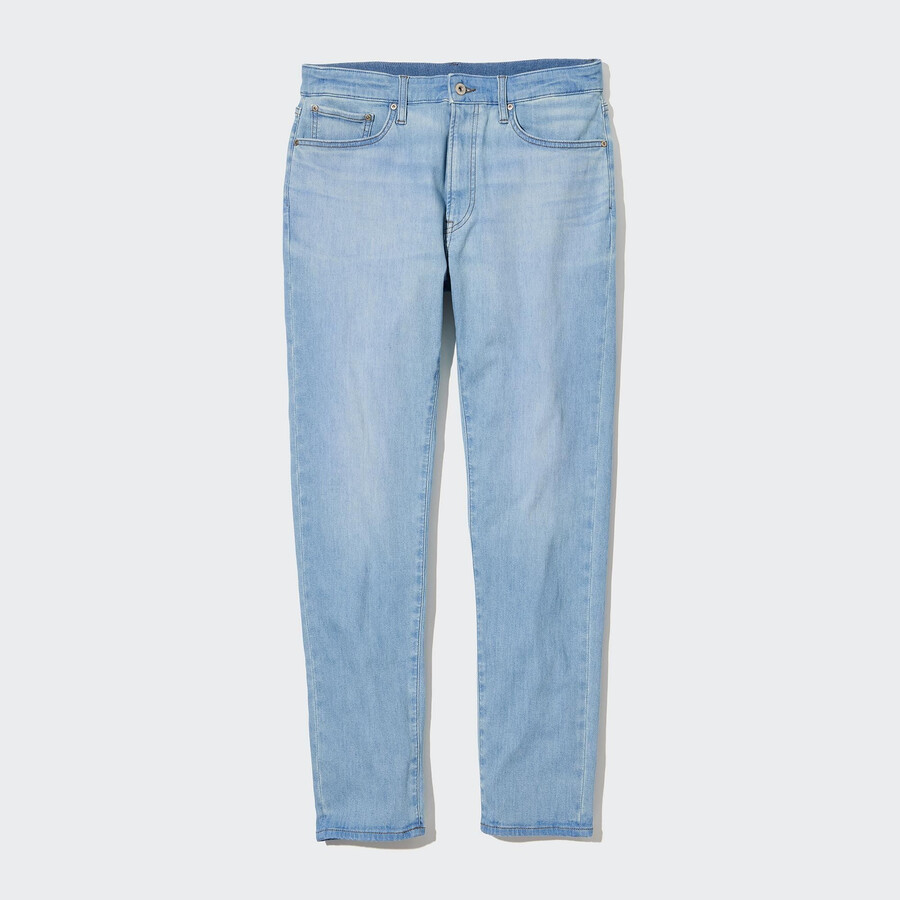 uniqlo ezy ultra stretch slim fit herrjeans blå