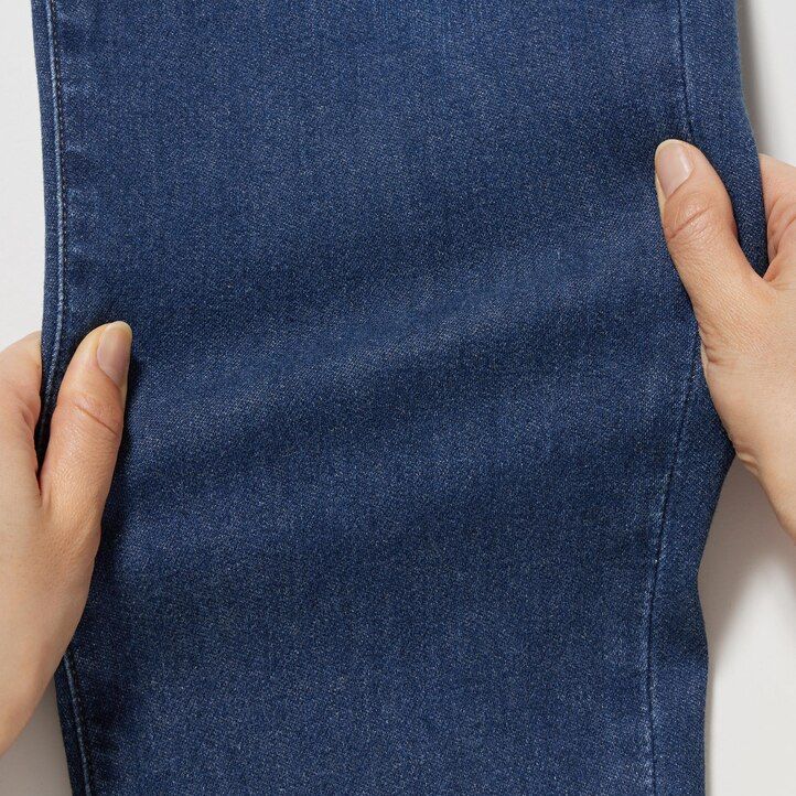 uniqlo ezy ultra stretch slim fit herrjeans blå