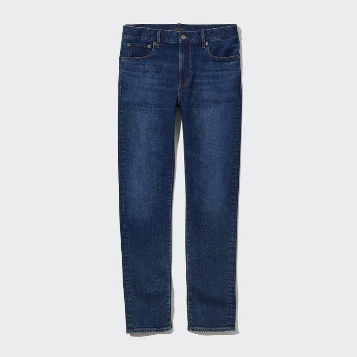 grå uniqlo slim fit herrjeans