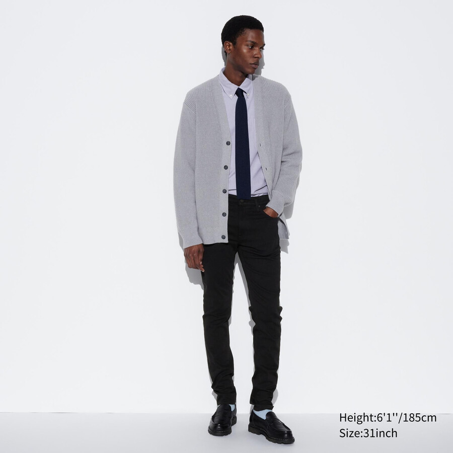 uniqlo ultra stretch skinny fit herrjeans svarta
