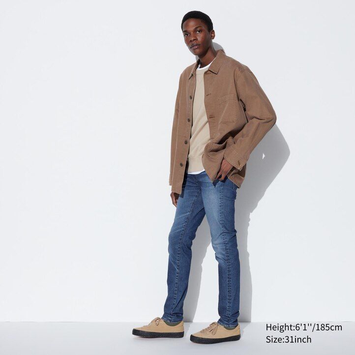 uniqlo ultra stretch skinny fit herrjeans svarta