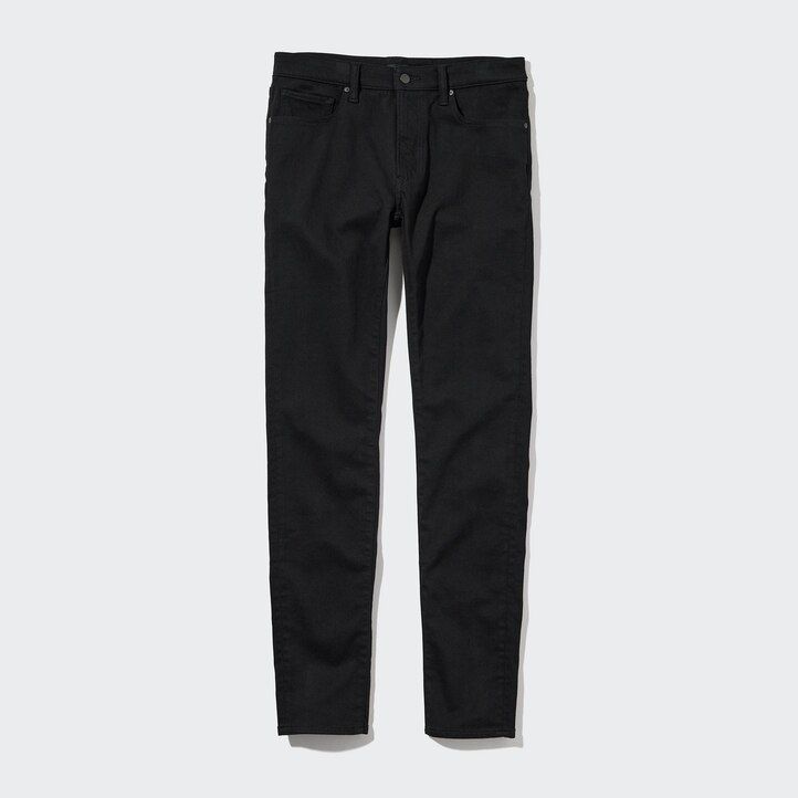 uniqlo ultra stretch skinny fit herrjeans svarta