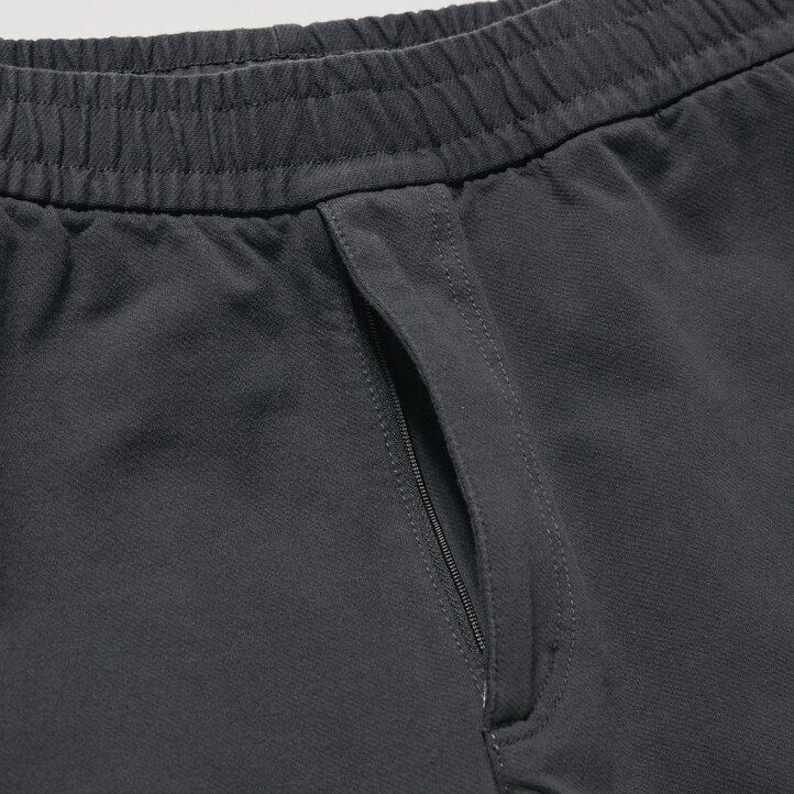 beige uniqlo tvättad jersey ankellånga herrjoggingbyxor